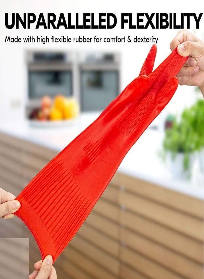 MPR4 Premium Rubber Household Gloves - Anti-Slip, Waterproof, Comfortable Lining for Dishwashing & Daily Cleaning - Image 4